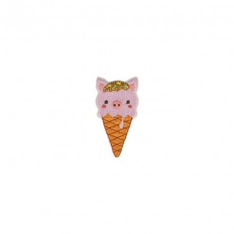 Ecusson animaux glaces - Cochon