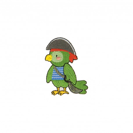 Ecusson animaux pirates - Perroquet