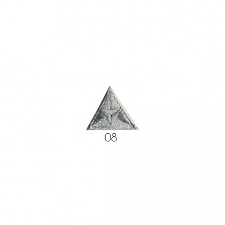Mouche triangle brodé - Gris clair