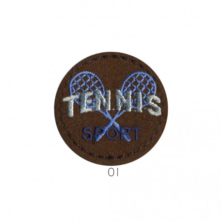 Motifs theme sport - Tennis marron