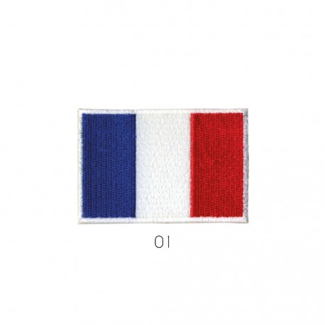 Drapeau brodé - France