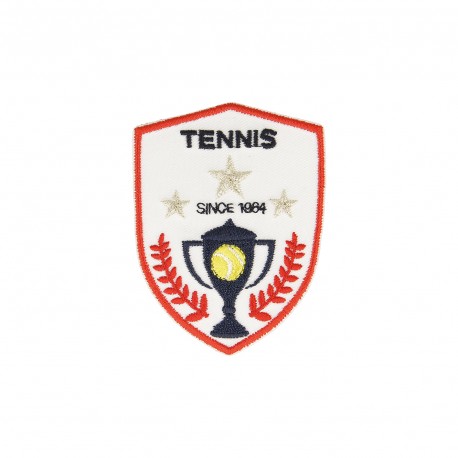 Ecusson blason sport - Fd blanc tennis