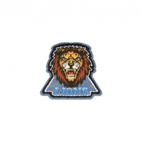 Ecusson jean animaux - Lions