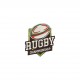 Ecusson rugby - Rugby rouge