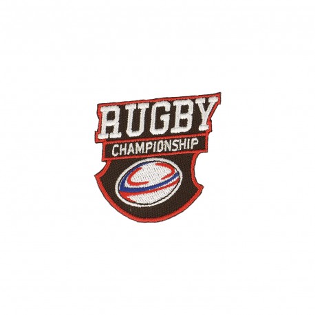 Ecusson rugby - Rouge/marron
