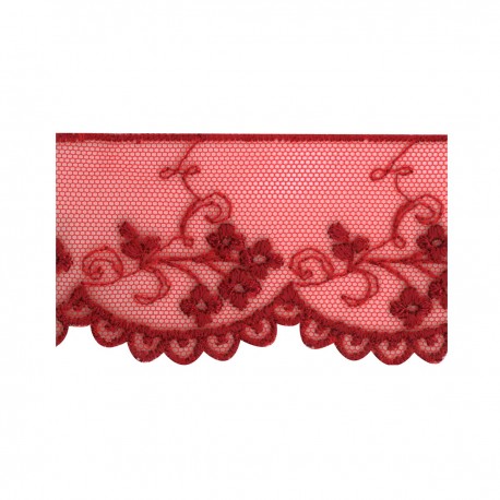 Dentelle brodee/tulle 5cm
