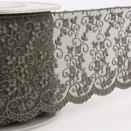 Broderie/tulle 75 mm