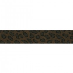 Biais replie leopard Marron foncé - 