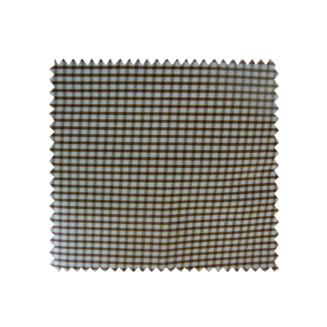 Tissu Petit Vichy Noisette Blanc