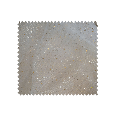 Tulle Paillettes Ivoire Or
