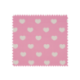 Tissu Coeur Rose Blanc