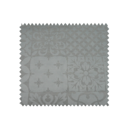 Tissu Jacquard Pise Enduit Gris Blanc