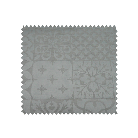 Tissu Jacquard Pise Enduit Gris Blanc