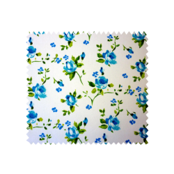 Tissu Rosebud Fleur Bleu