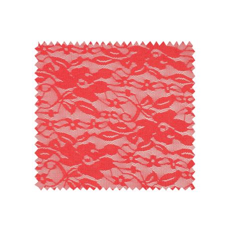 Tissu Fiona Dentelle Corail
