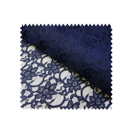 Tissu Dentelle Unie Marine