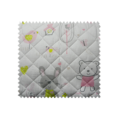 Tissu Matelassé Merry Vichy Rose