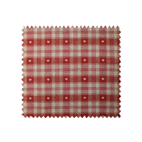 Tissu Cervinprint Enduit Lin Rouge