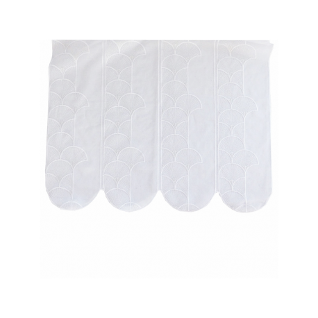 Brise Bise Hauteur 90 cm Plume de Paon Blanc