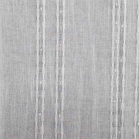 Tissu Rayures Verticales Fantaisies Blanc