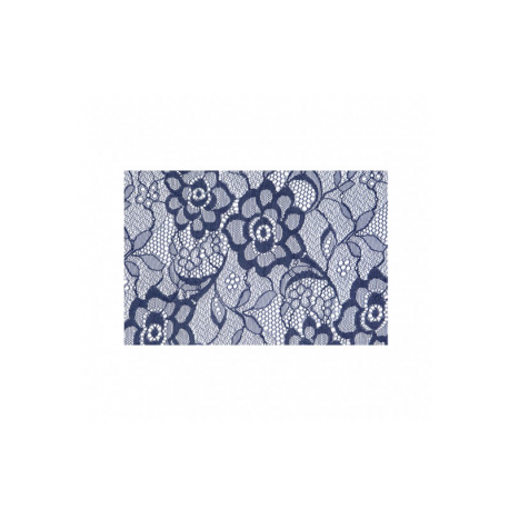 Tissu Dentelle Grande Laize Bleu Marine