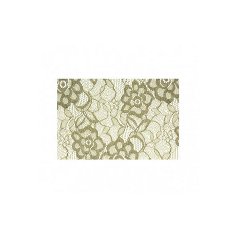 Tissu Dentelle Grande Laize Kaki