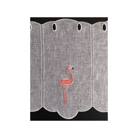 Brise Bise Brodé Flamant Rose hauteur 90 cm