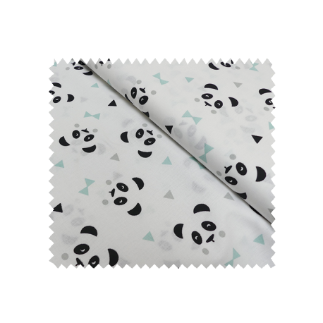 Tissu Panda Blanc