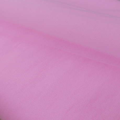 Tissu Tulle Uni Rose Layette grande largeur
