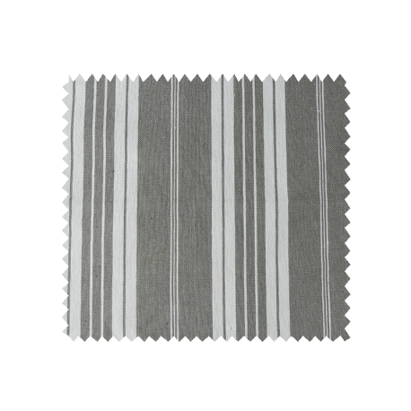 Tissu Toile à Matelas Clotilde Gris Chevron Rayé