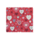 Tissu Joli Coeur Cretonne Rouge Beige
