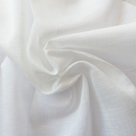 Tissu Julie Etamine Scintillant Blanc