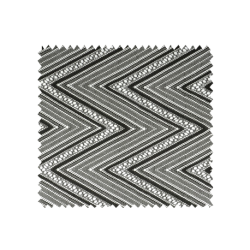 Tissu Maille Fantaisie Zig Zag Grande Laize Noir