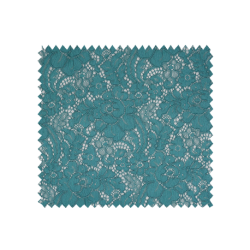 Tissu Dentelle Grande Laize Bleu Canard