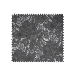 Tissu Dentelle Grande Laize Gris Noir