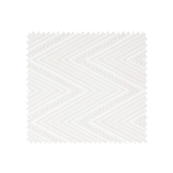 Tissu Maille Fantaisie Zig Zag Grande Laize Blanc