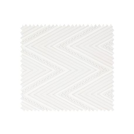 Tissu Maille Fantaisie Zig Zag Grande Laize Blanc