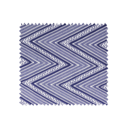 Tissu Maille Fantaisie Zig Zag Grande Laize Bleu Marine