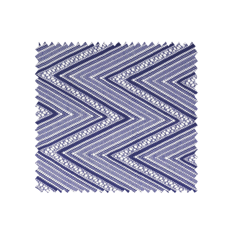 Tissu Maille Fantaisie Zig Zag Grande Laize Bleu Marine