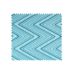 Tissu Maille Fantaisie Zig Zag Grande Laize Bleu Canard