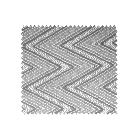 Tissu Maille Fantaisie Zig Zag Grande Laize Gris Noir