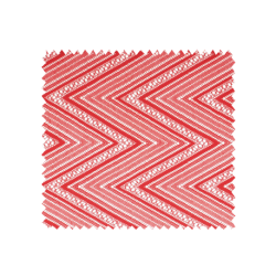 Tissu Maille Fantaisie Zig Zag Grande Laize Rouge