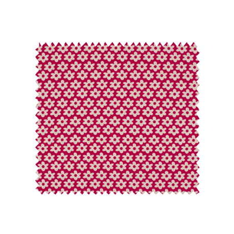 Tissu Imprimé Paquerette Fuchsia