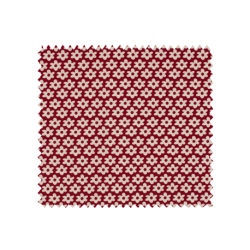 Tissu Imprimé Paquerette Bordeaux