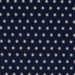 Tissu Coton Imprimé Etoile Marine