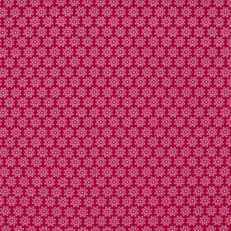 Tissu Imprimé Floralie Fuchsia