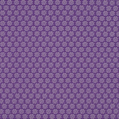 Tissu Imprimé Floralie Violet