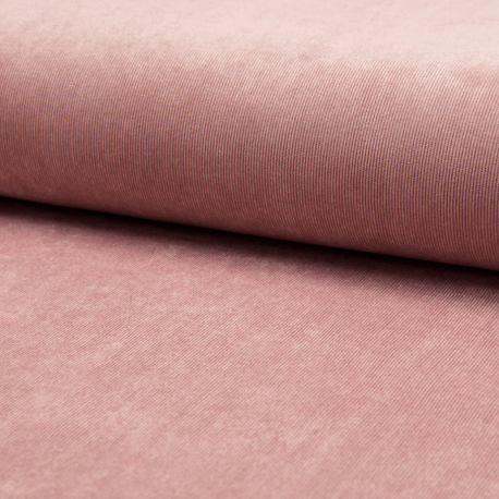 Tissu Veloutine Uni Vieux Rose 