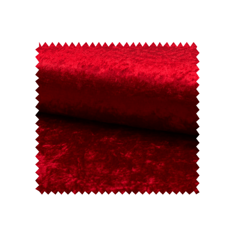 Tissu Panne De Velours Uni Rouge