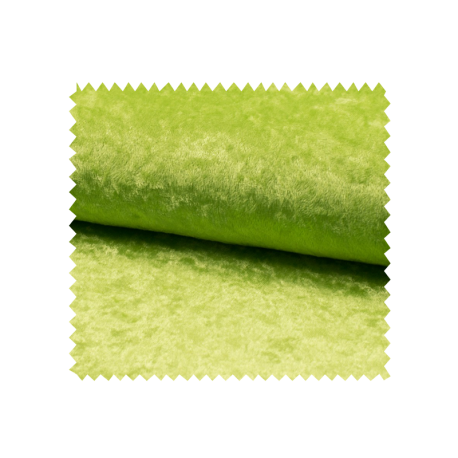 Tissu Panne De Velours Uni Vert Pomme